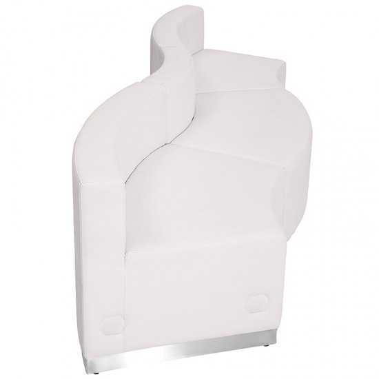 Melrose White LeatherSoft Reception Configuration, 3 Pieces