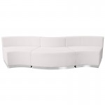 Melrose White LeatherSoft Reception Configuration, 3 Pieces