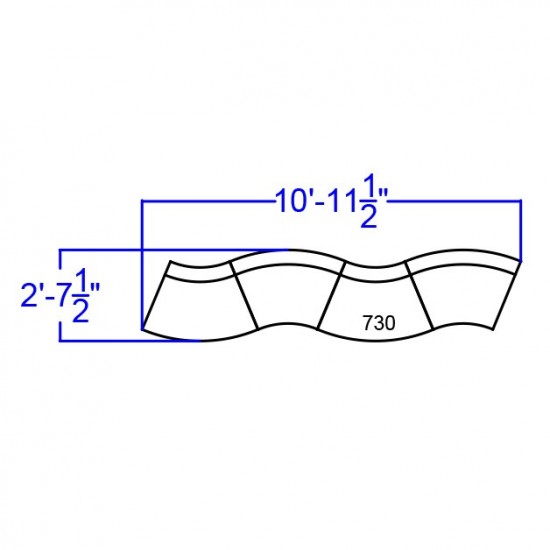 Black LeatherSoft Reception Configuration, 4 Pieces