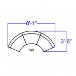 Black LeatherSoft Reception Configuration, 3 Pieces