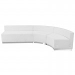 Melrose White LeatherSoft Reception Configuration, 3 Pieces