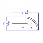 Melrose White LeatherSoft Reception Configuration, 3 Pieces