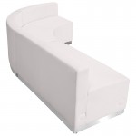 Melrose White LeatherSoft Reception Configuration, 3 Pieces