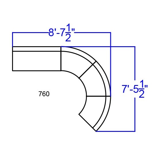 Black LeatherSoft Reception Configuration, 4 Pieces