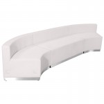 Melrose White LeatherSoft Reception Configuration, 3 Pieces