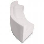 Melrose White LeatherSoft Reception Configuration, 3 Pieces