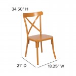 Metal Cross Back Chair (Natural)