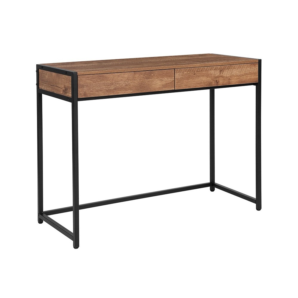 Cumberland Collection Computer Desk in Rustic Wood Grain Finish