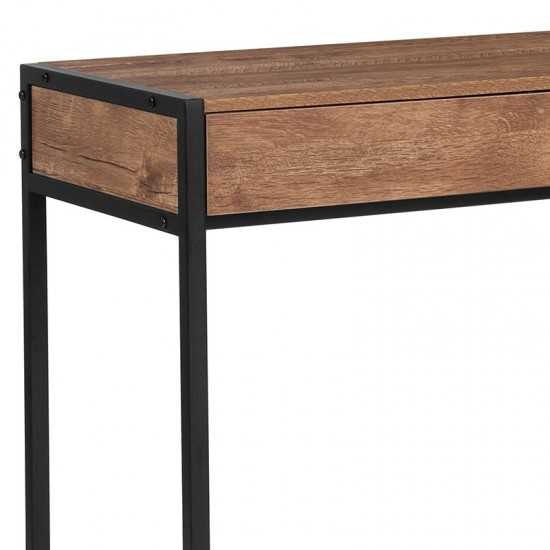 Cumberland Collection Computer Desk in Rustic Wood Grain Finish