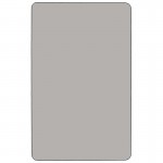 24''W x 60''L Rectangular Grey HP Laminate Activity Table - Height Adjustable Short Legs