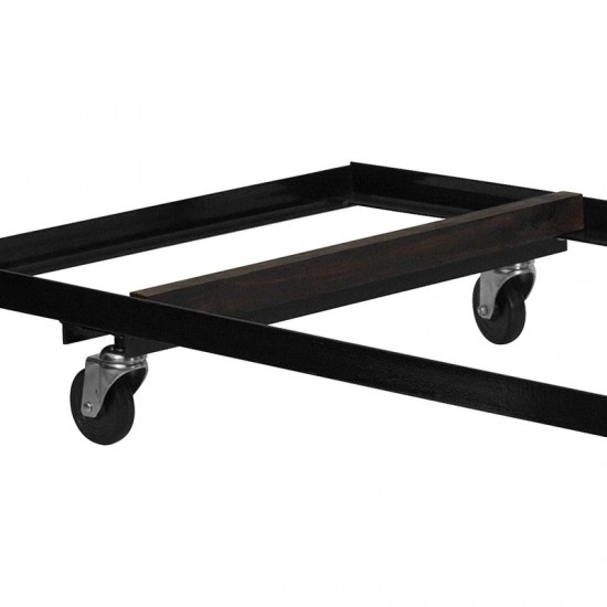Black Folding Table Dolly for 30''W x 72''D Rectangular Folding Tables