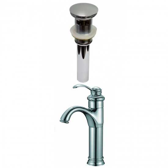 1 Hole CUPC Approved Lead Free Brass Faucet Set In Chrome Color - Overflow Drain Incl.