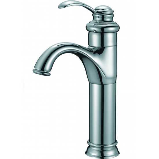 1 Hole CUPC Approved Lead Free Brass Faucet Set In Chrome Color - Drain Incl.