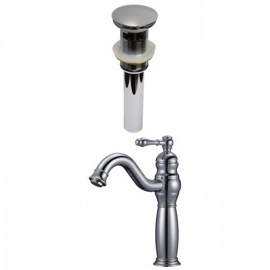 1 Hole CUPC Approved Lead Free Brass Faucet Set In Chrome Color - Overflow Drain Incl.