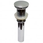 1 Hole CUPC Approved Lead Free Brass Faucet Set In Chrome Color - Overflow Drain Incl.