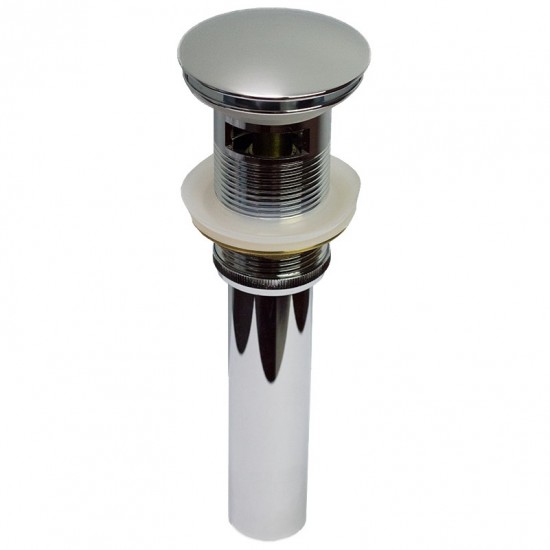 1 Hole CUPC Approved Lead Free Brass Faucet Set In Chrome Color - Overflow Drain Incl.