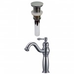 1 Hole CUPC Approved Lead Free Brass Faucet Set In Chrome Color - Drain Incl.