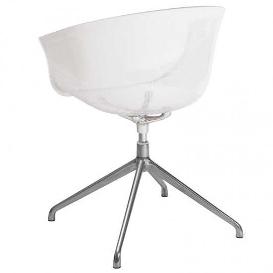 Clear Acrylic Contemporary Reception Chair