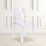 Ghost Chair with Oval Back in Transparent Crystal