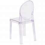 Ghost Chair with Oval Back in Transparent Crystal