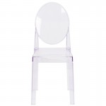 Ghost Chair with Oval Back in Transparent Crystal