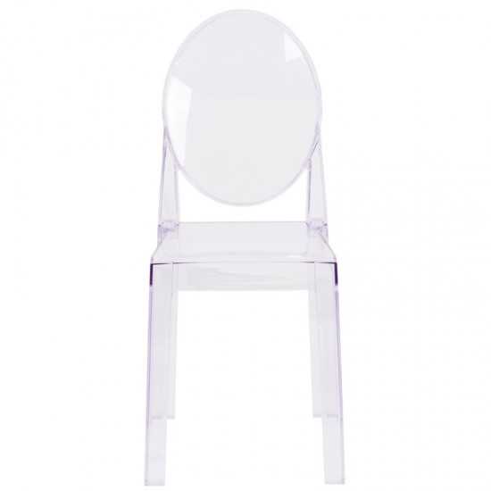 Ghost Chair with Oval Back in Transparent Crystal