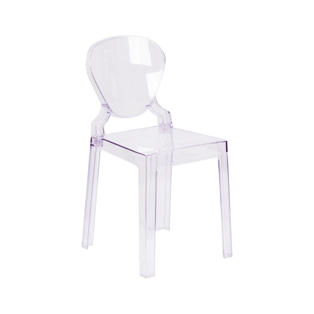 Ghost Chair with Tear Back in Transparent Crystal Ghost Chair with Tear Back in Transparent Crystal