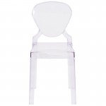 Ghost Chair with Tear Back in Transparent Crystal