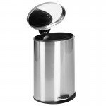Stainless Steel Fingerprint Resistant Soft Close, Step Trash Can - 40L (10.6 Gallons)