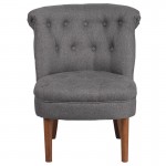 Gray Fabric Tufted Chair