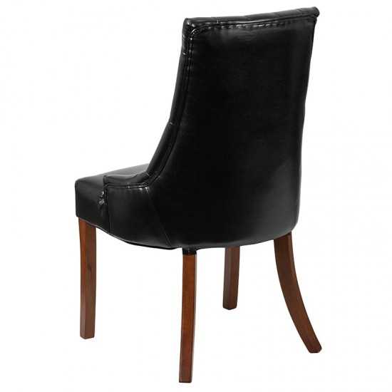 HERCULES Paddington Series Black LeatherSoft Tufted Chair