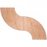 5.5 ft. x 2.5 ft. Serpentine Wood Folding Banquet Table