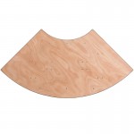 5.5 ft. x 2.5 ft. Serpentine Wood Folding Banquet Table