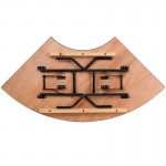 5.5 ft. x 2.5 ft. Serpentine Wood Folding Banquet Table