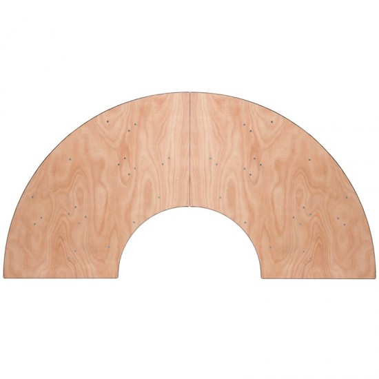 5.5 ft. x 2.5 ft. Serpentine Wood Folding Banquet Table