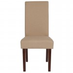 Greenwich Series Beige Fabric Parsons Chair
