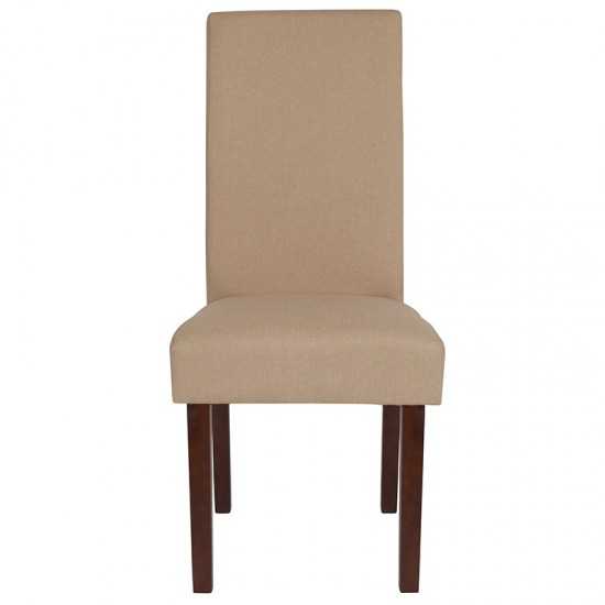 Greenwich Series Beige Fabric Parsons Chair