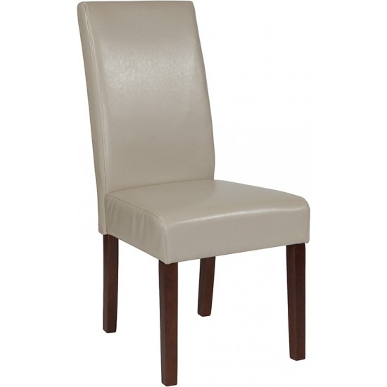 Greenwich Series Beige LeatherSoft Parsons Chair