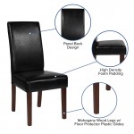 Greenwich Series Black LeatherSoft Parsons Chair