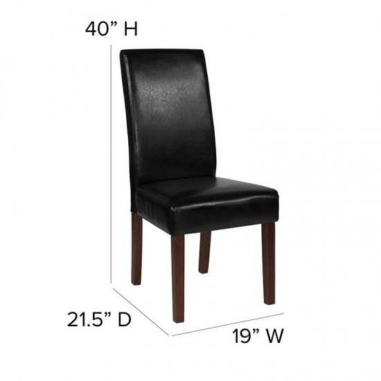 Greenwich Series Black LeatherSoft Parsons Chair