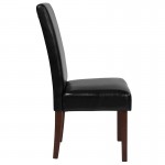 Greenwich Series Black LeatherSoft Parsons Chair