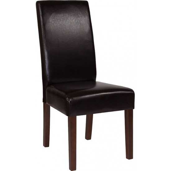 Greenwich Series Brown LeatherSoft Parsons Chair