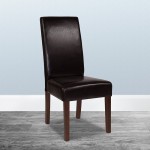 Greenwich Series Brown LeatherSoft Parsons Chair