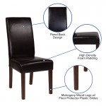 Greenwich Series Brown LeatherSoft Parsons Chair