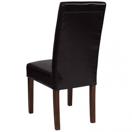 Greenwich Series Brown LeatherSoft Parsons Chair