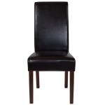 Greenwich Series Brown LeatherSoft Parsons Chair