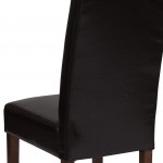 Greenwich Series Brown LeatherSoft Parsons Chair