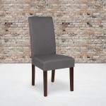 Greenwich Series Light Gray Fabric Parsons Chair