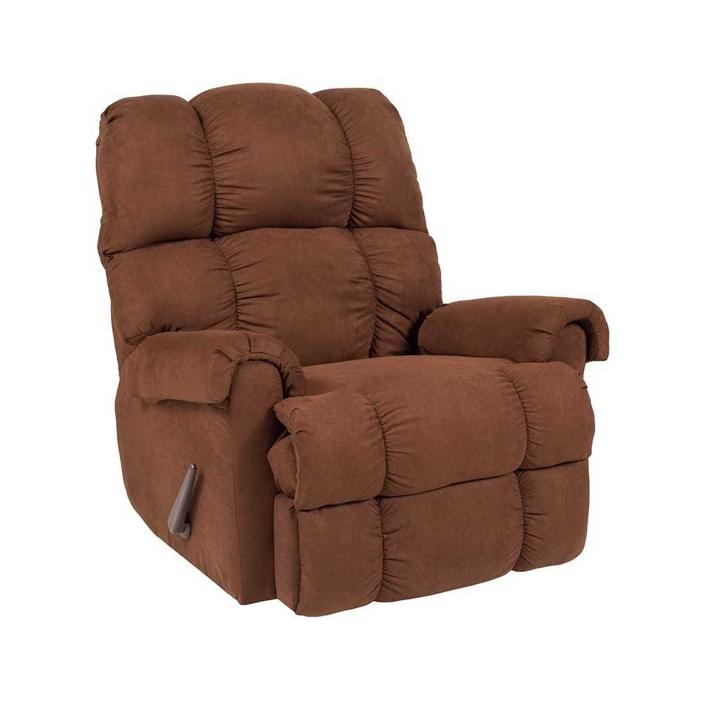 Sierra Chocolate Microfiber Rocker Recliner