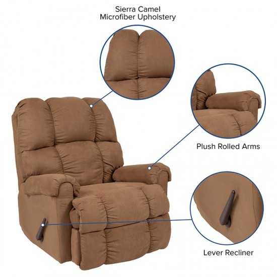 Sierra Camel Microfiber Rocker Recliner